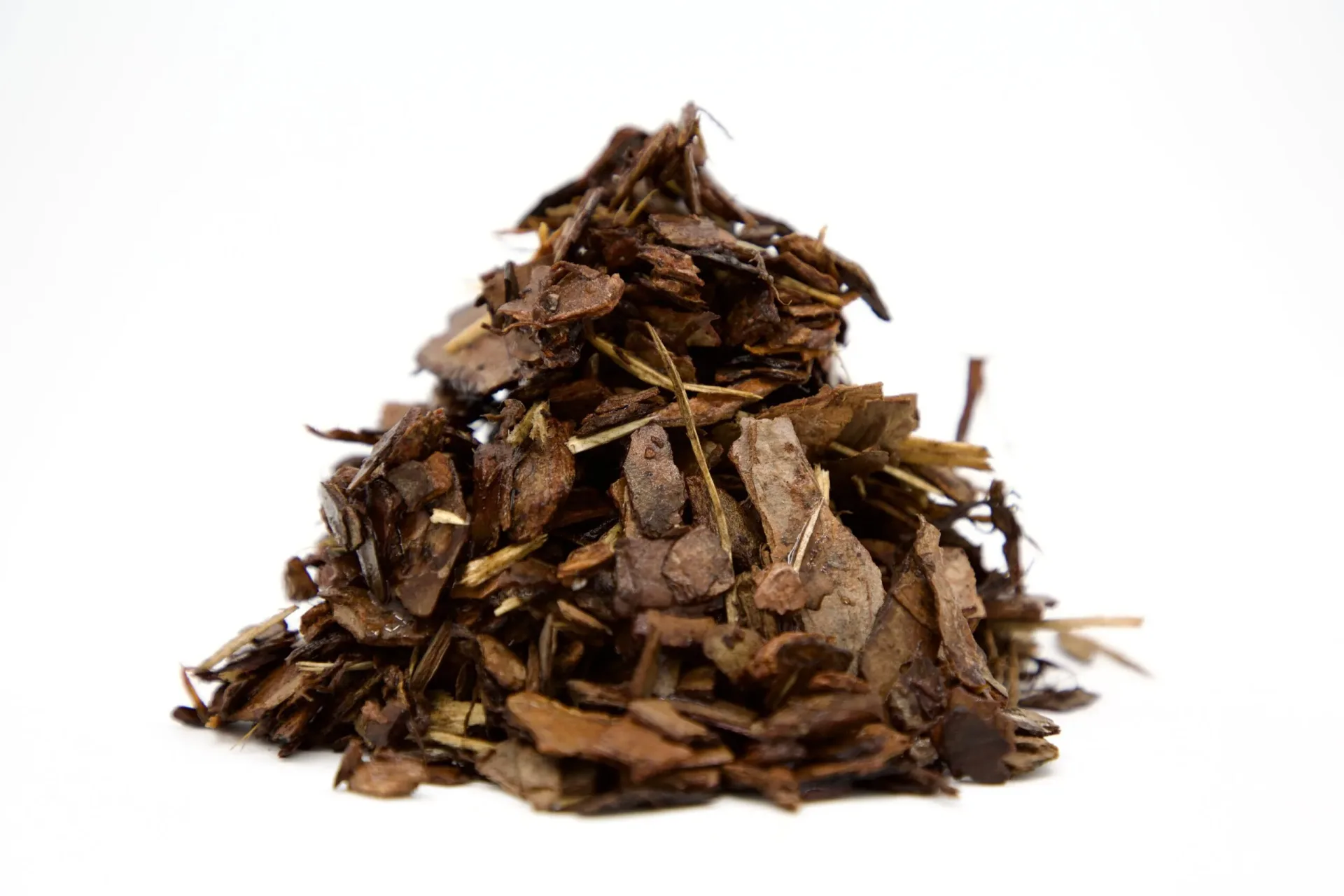 Mini pine bark nuggets for mulching flower beds and tight landscape areas in Atlanta