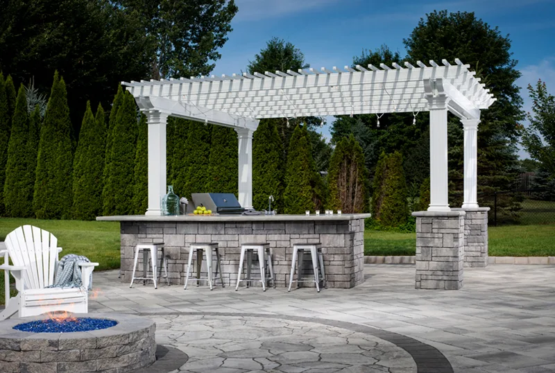 beautiful backyard paver patio